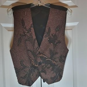Ann Tjian For Kenar Beautiful Beaded Floral Vest